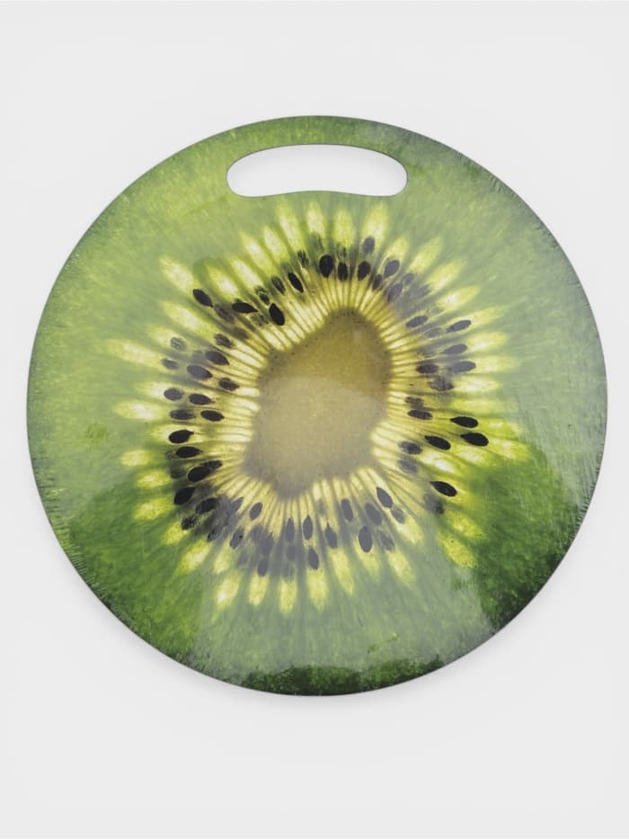 Доска разделочная сувенирная Дарим Красиво «Киви в разрезе», 25.5 см, дерево, зелёная