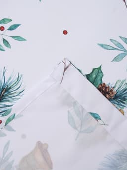Шторы для кухни с подхватами Christmas wreaths, 145×180 см - 2 шт., габардин