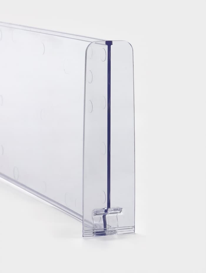 Разделитель обламывающийся, пластик, h=12 см, c передним ограничителем 12 см, L=28.5-48.5 см