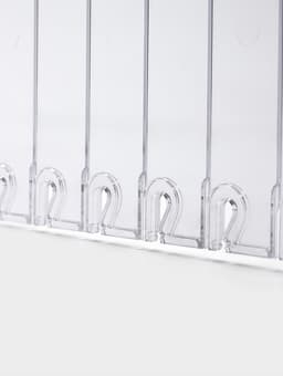 Разделитель обламывающийся, пластик, h=12 см, c передним ограничителем 12 см, L=28.5-48.5 см