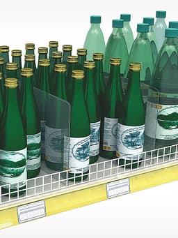 Пластиковый разделитель L-образный, 45×15×20 см, прозрачный