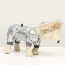 Комбинезон «Мальчик», с утяжкой, размер 12, ДС 28 см, ОГ 38 см, ОШ 27 см, серебристый