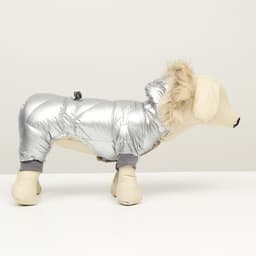 Комбинезон «Мальчик», с утяжкой, размер 12, ДС 28 см, ОГ 38 см, ОШ 27 см, серебристый