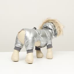 Комбинезон «Мальчик», с утяжкой, размер 12, ДС 28 см, ОГ 38 см, ОШ 27 см, серебристый