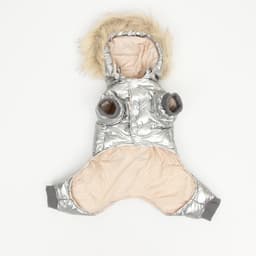 Комбинезон «Мальчик», с утяжкой, размер 12, ДС 28 см, ОГ 38 см, ОШ 27 см, серебристый