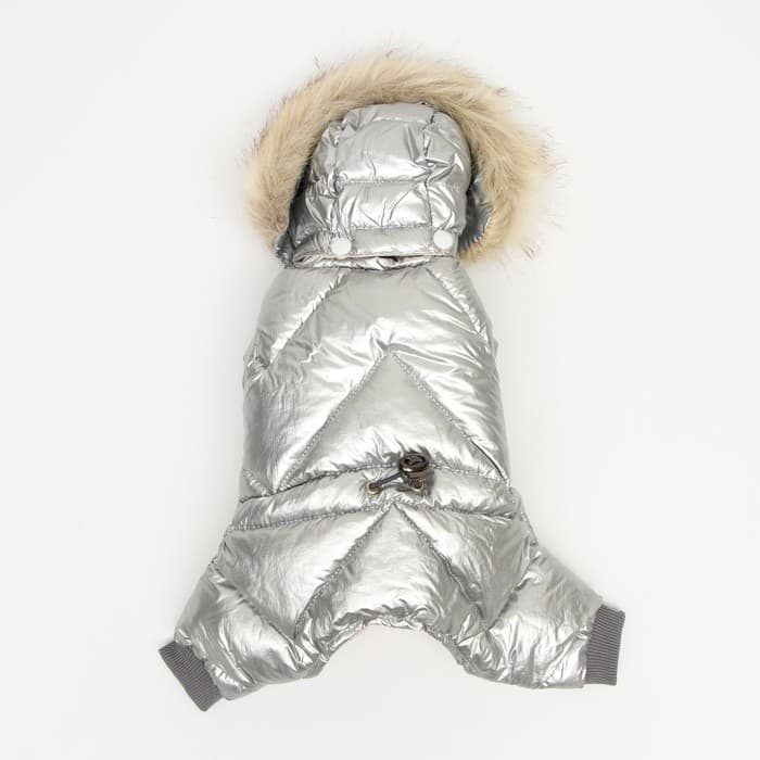 Комбинезон «Мальчик», с утяжкой, размер 12, ДС 28 см, ОГ 38 см, ОШ 27 см, серебристый