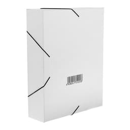 Папка архивная на резинках Calligrata, микрогофрокартон, 75 мм, белый, до 700 л