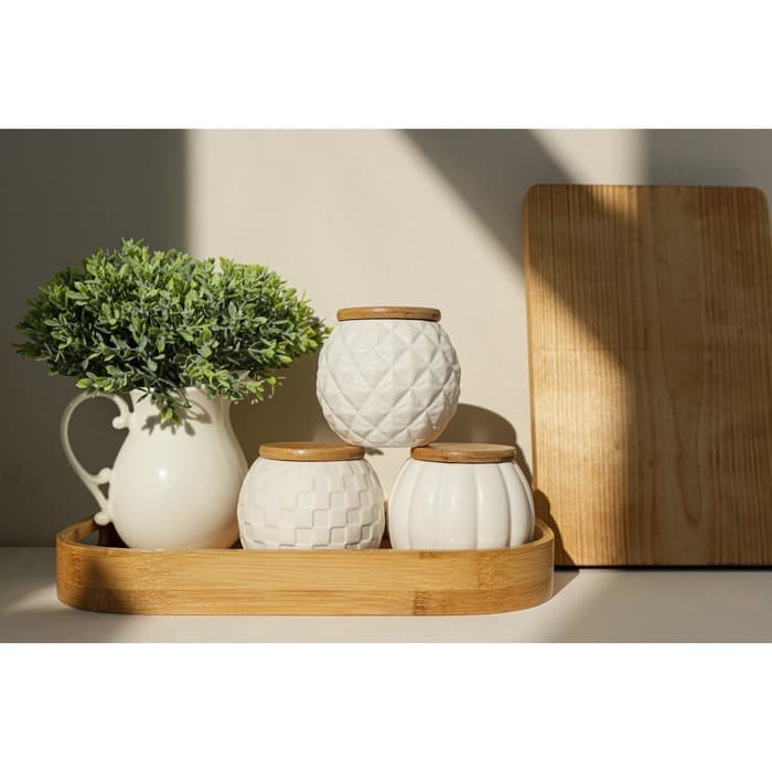 Поднос с ручками Striata, 33×22×4.8 см, бамбук