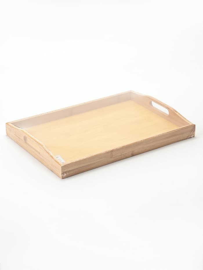 Поднос с ручками Доляна Striata, 40×29×5 см, бамбук