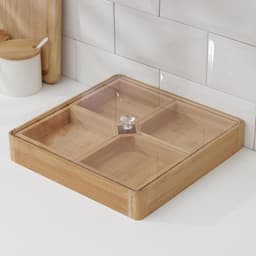 Ящик для хранения Доляна Striata, 28×28×7 см, бамбук