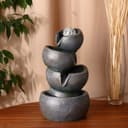 Фонтан настольный «Перелив», чаши, 19×15×33.5 см, с подсветкой