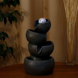 Фонтан настольный «Перелив», чаши, 19×15×33.5 см, с подсветкой