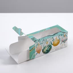 Коробка новогодняя для макарун «Счастливого Нового года» 12×5.5×5.5 см