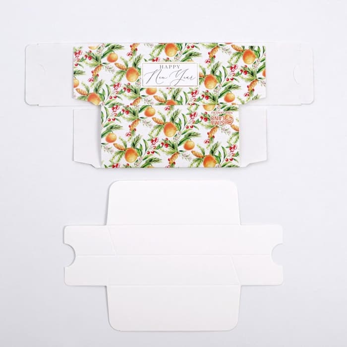 Коробочка для макарун «Новогодняя посылка» 12×5.5×5.5 см