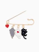 Булавка «Котята», игривые, 7 см, цветная в золоте