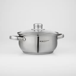 Набор кастрюль Катунь «Гретта», 2 шт.: 2.2 л; 3.2 л, капсульное дно, индукция, нержавеющая сталь, AISI - 201