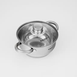 Набор кастрюль «Гретта», 3 предмета: 1.6 л, 2.2 л, 3.2 л, капсульное дно, индукция, нержавеющая сталь, AISI - 201