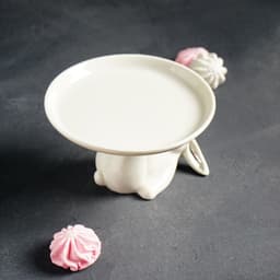 Блюдо для пирожных «Зайка», 13×12×8 см, белое