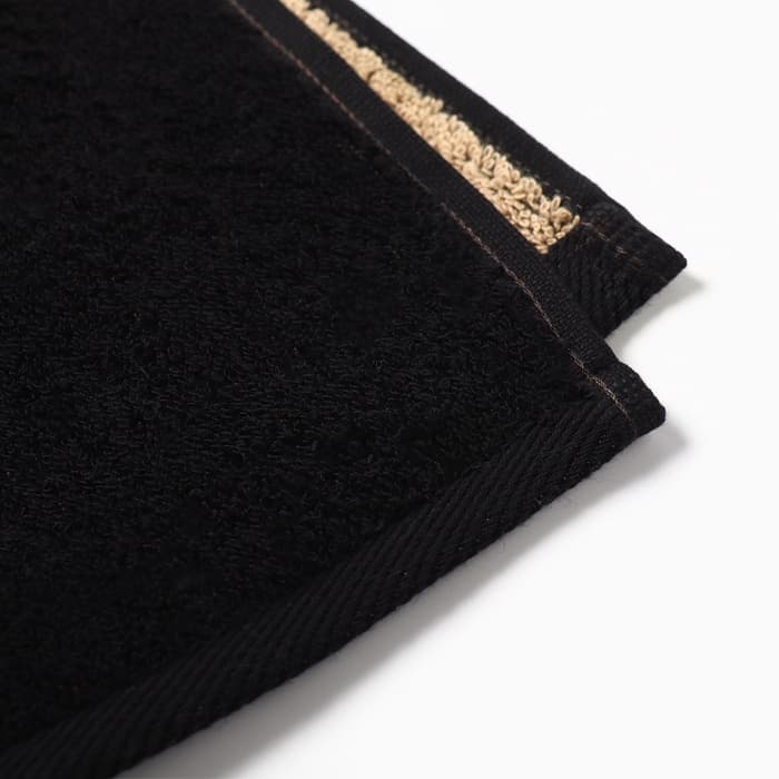 Полотенце именное махровое Этель «Андрей», 50×90 см, 100% хлопок, 420 г/м², чёрное