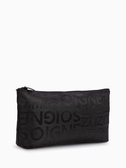 Косметичка - пенал на молнии, маленькая, с рисунком, чёрная