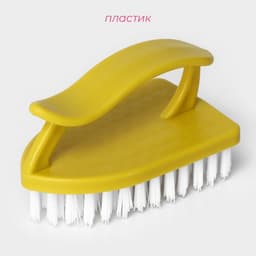 Щётка утюжок для уборки Доляна, с ручкой, пластик, хозяйственная, 10×6×5.5 см, МИКС