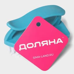 Щётка утюжок для уборки Доляна, с ручкой, пластик, хозяйственная, 10×6×5.5 см, МИКС