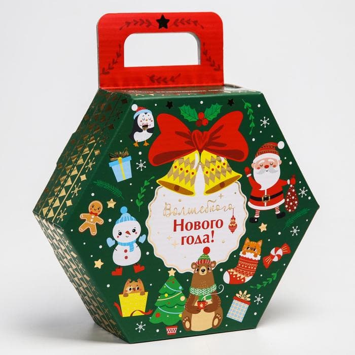 Подарочный набор развивающих тактильных мячиков «Новогодний подарок», 7 шт., Крошка Я