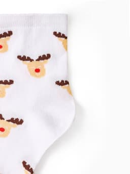 Набор новогодний подарочный KAFTAN Happy Year, носки размер 36-39 (23-25 см), маска для сна, открытка 2 шт.