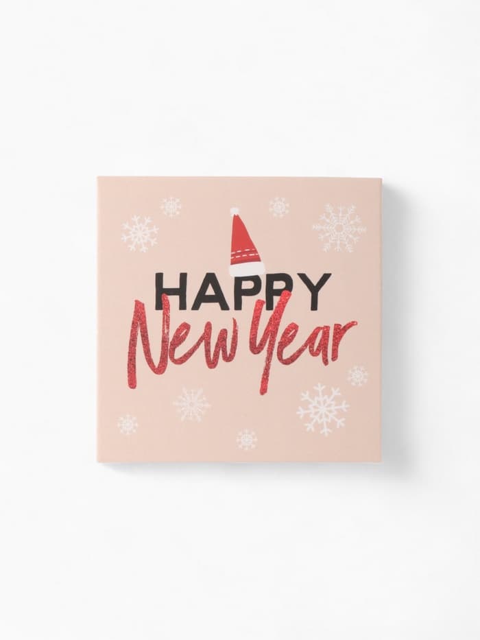 Набор новогодний подарочный KAFTAN Happy Year, носки размер 36-39 (23-25 см), маска для сна, открытка 2 шт.