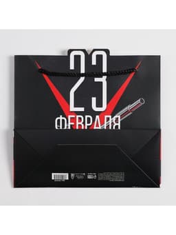 Пакет подарочный «23 февраля», упаковка, 25×26×10 см