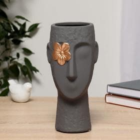 Ваза для цветов «Наваждение», d=7.5 см, 8×9×22 см, керамика, серая