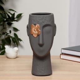 Ваза для цветов «Наваждение», d=7.5 см, 8×9×22 см, керамика, серая