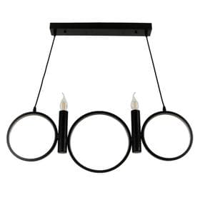 Люстра BayerLux 1603/5BK LED 45 Вт 4000К+2×40 Вт Е14 черный 80×30 см