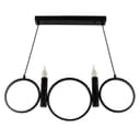 Люстра BayerLux 1603/5BK LED 45 Вт 4000К+2×40 Вт Е14 черный 80×30 см