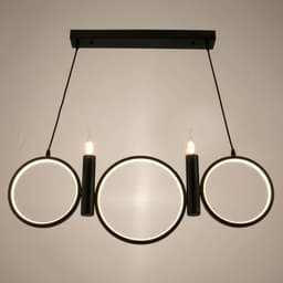 Люстра BayerLux 1603/5BK LED 45 Вт 4000К+2×40 Вт Е14 черный 80×30 см