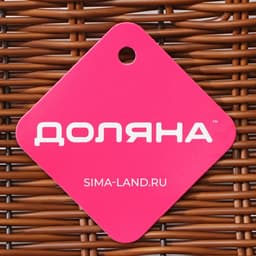 Корзинка для подачи Доляна «Огайо», 25×25×8 см, плетёная, пластик, квадратная, коричневая