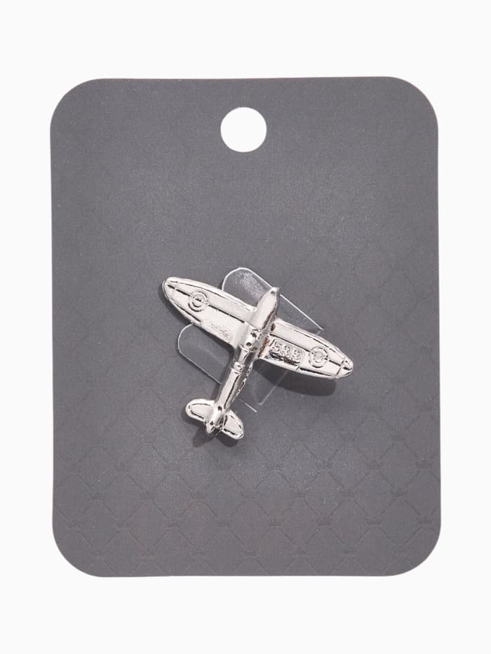 Значок «Самолёт», цвет серебро