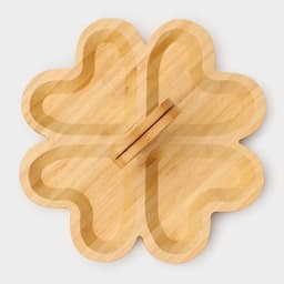 Менажница Доляна «Цветок», 19.5×19.5 см, 4 секции, бамбук