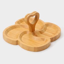 Менажница Доляна «Вертиго», 19.5×19.5 см, 4 секции, бамбук