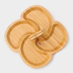 Менажница Доляна «Вертиго», 19.5×19.5 см, 4 секции, бамбук