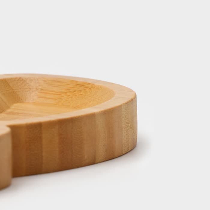 Менажница Доляна «Вертиго», 19.5×19.5 см, 4 секции, бамбук