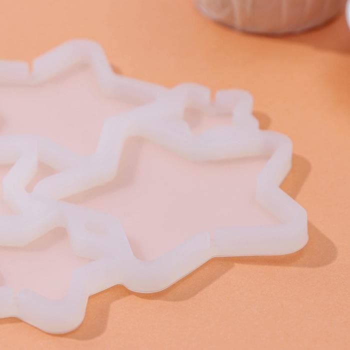 Форма для леденцов новогодняя Доляна «Звёзды», силикон, 15.5×13.5×0.7 см, 6 ячеек, прозрачная