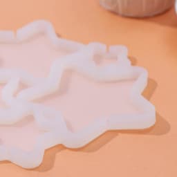 Форма для леденцов новогодняя Доляна «Звёзды», силикон, 15.5×13.5×0.7 см, 6 ячеек, прозрачная