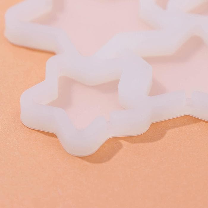 Форма для леденцов новогодняя Доляна «Звёзды», силикон, 15.5×13.5×0.7 см, 6 ячеек, прозрачная