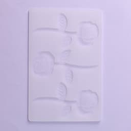 Форма для шоколада «Розы», силикон, 3 ячейки, 19×12.5×0.1 см, прозрачная