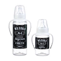 Бутылочка для кормления в наборе M&B «Молоко №1» 150 и 250 мл., 2 шт.
