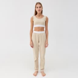 Брюки домашние женские MINAKU: Home collection, бежевые, размер 48