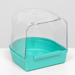 Купалка для птиц, 145×136×140 мм, пластик, светло-зелёный перламутр