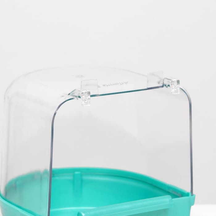 Купалка для птиц, 145×136×140 мм, пластик, светло-зелёный перламутр