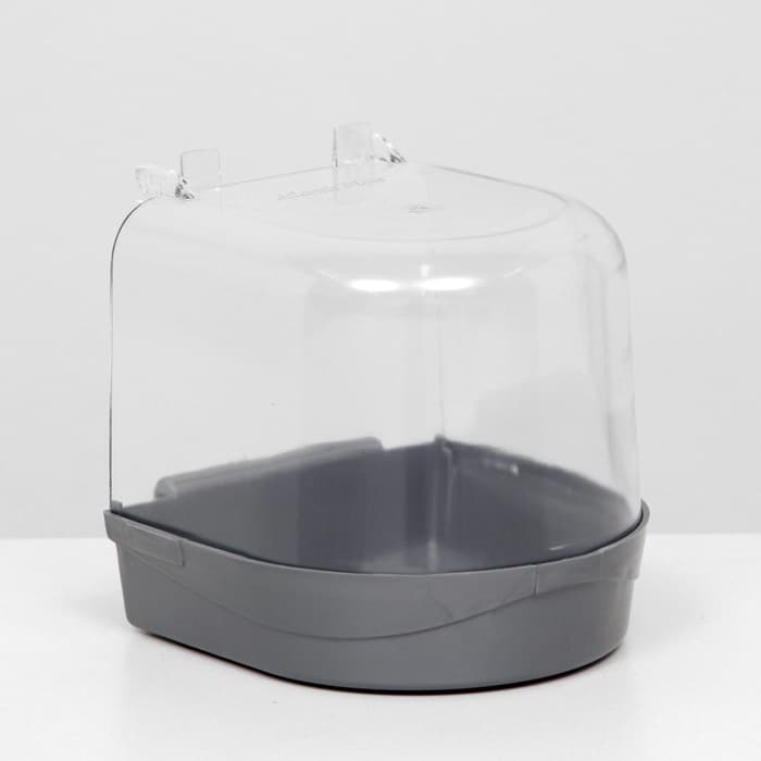 Купалка для птиц, 145×136×140 мм, серебристая